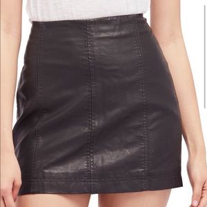 Free People faux leather mini skirt